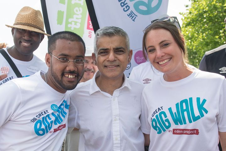 Sadiq Khan attended the Great Get Together event at the Queen Elizabeth Olympic Park.