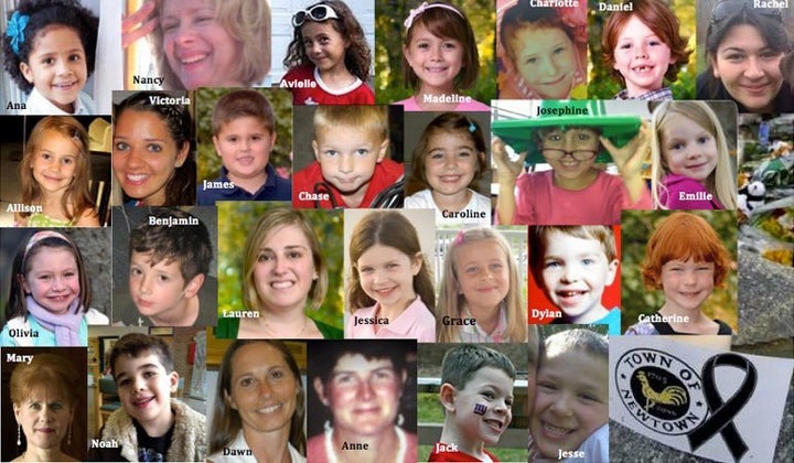 Human beings murdered at Sandy Hook Elementary on December 14, 2012.