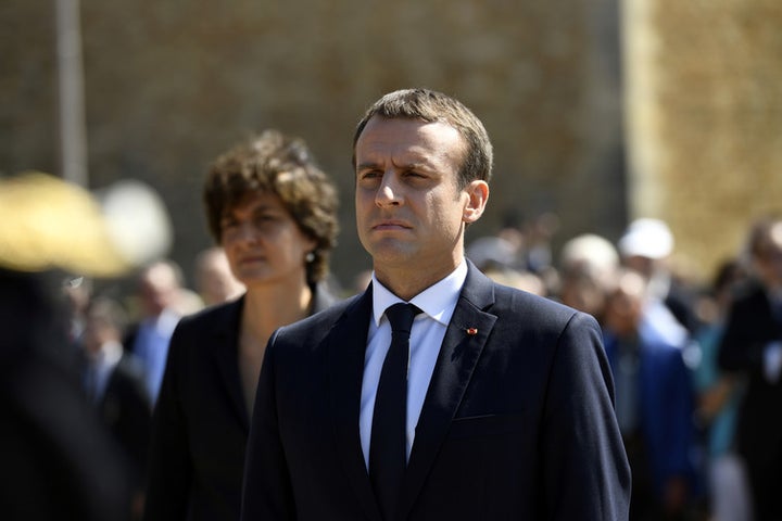 French President Macron attends a ceremony marking the 77th anniversary of de Gaulle’s resistance call of June 18, 1940.