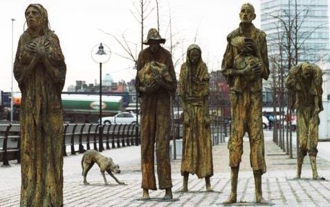 Great Irish Famine memorial in Dublin.