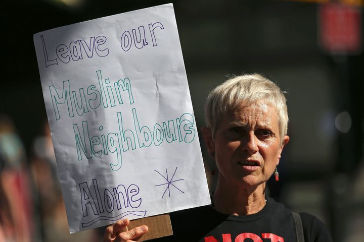 'Leave our Muslim neighbours alone.' 