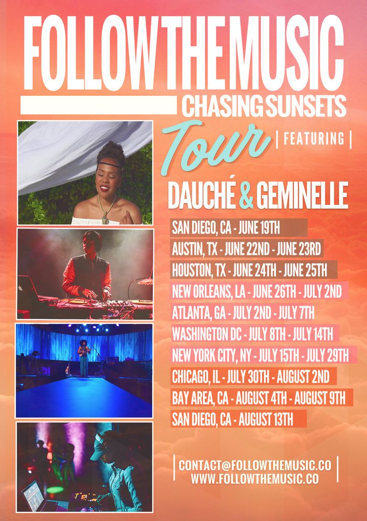Chasing Sunsets Tour Graphic
