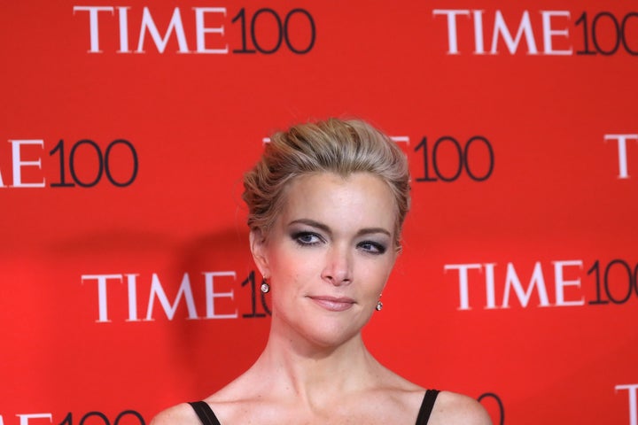 TV host Megyn Kelly arrives for the Time 100 Gala in Manhattan. 