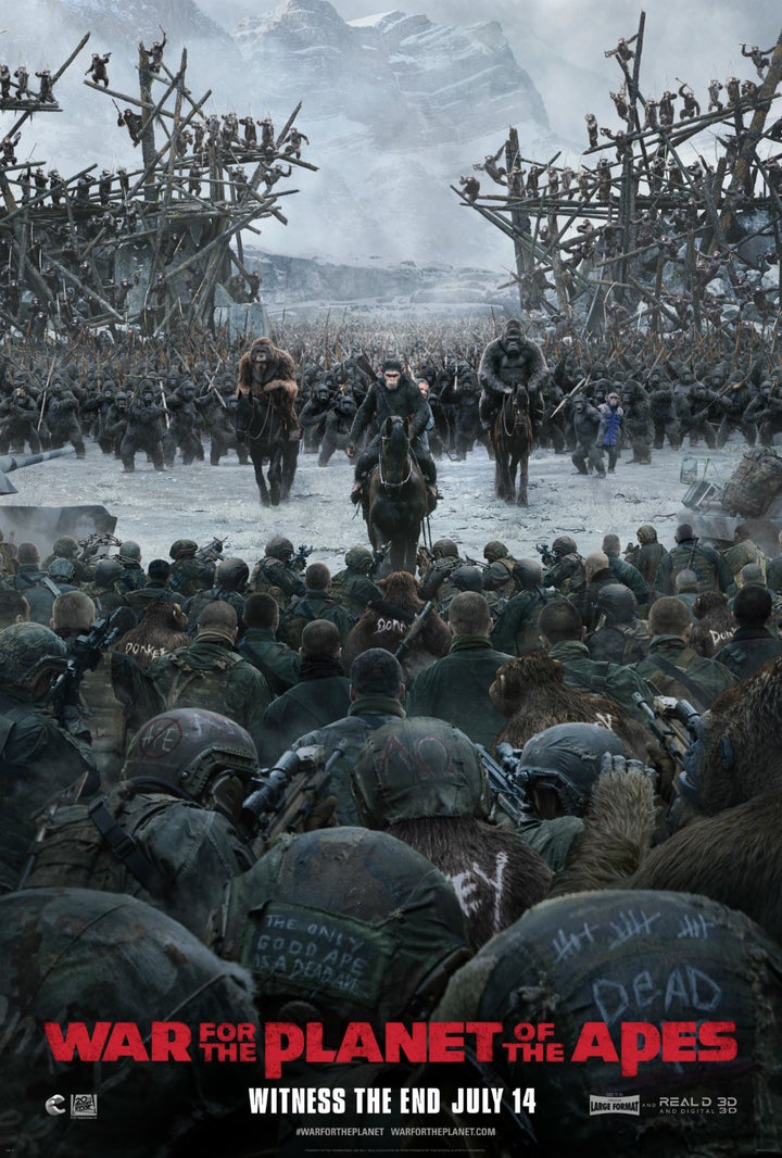 <p><em>War for the Planet of the Apes</em> movie poster.</p>