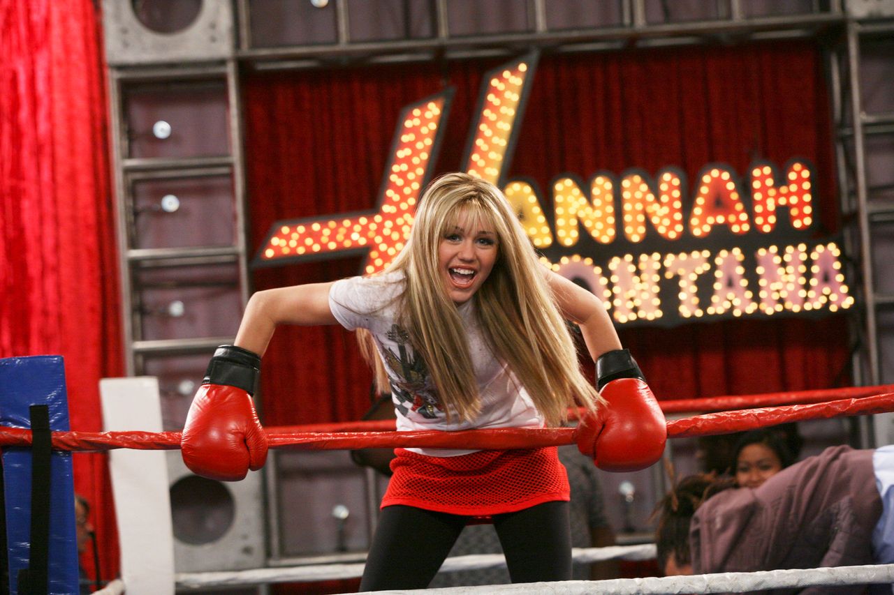 Cyrus as Hannah Montana. 