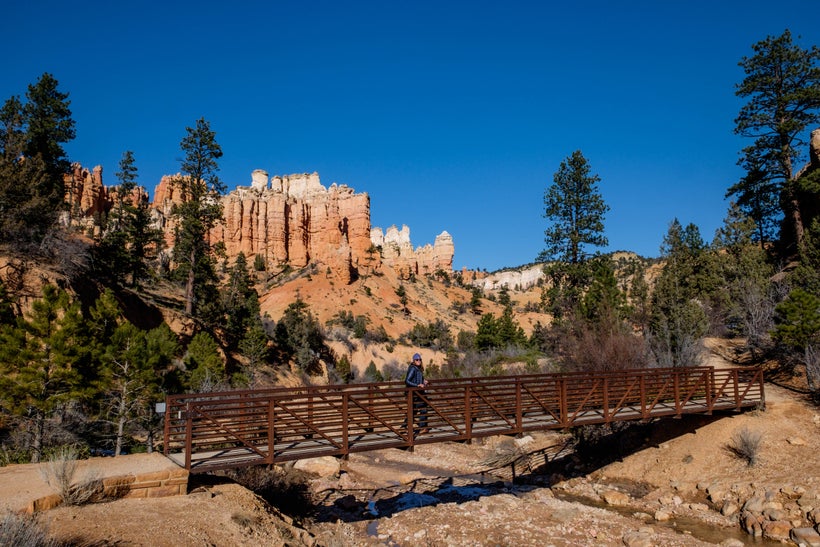 <em>Heading to Mossy Cave in a lesser traveled area of the park.</em>