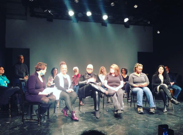 <p>La Paloma Prisoner post show Talk back panel, “Unlocking Female Incarceration - Part II” Tiffany Vega (moderator), Sharon Richardson, Dr. Vanda Seward, Colby Thompson, Brigitte Harris, and Raquel Almazan</p>