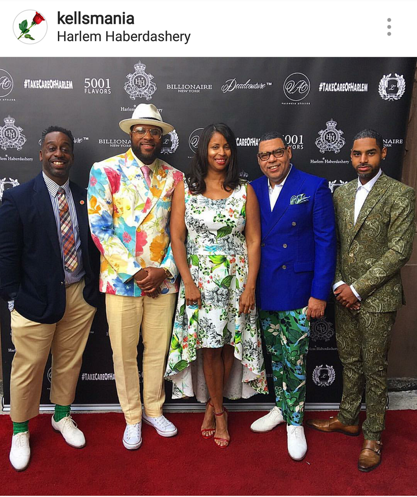 Harlem Haberdashery’s Louis Johnson Jr., Kells Barnett, Sharene Wood, Guy Wood and Guy Wood Jr. #TakeCareofHarlem