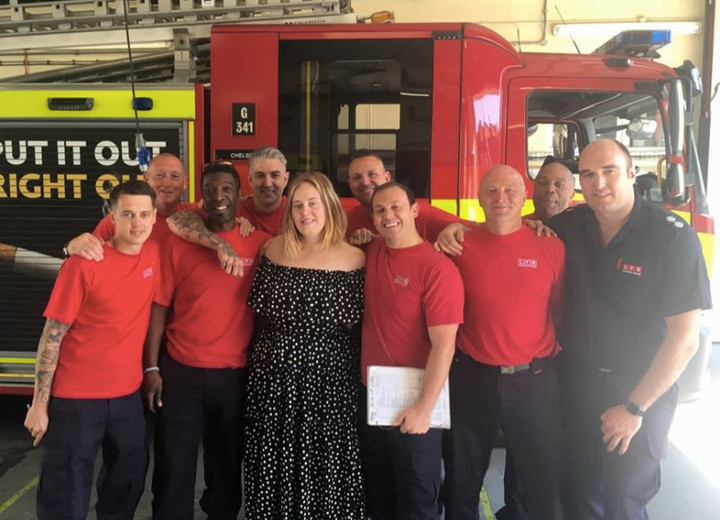 Adele at Chelsea Firestation