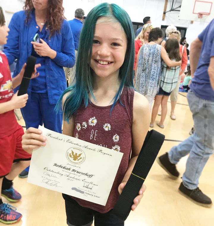 Rebekah at her school awards ceremony