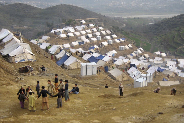 Refugee camps in Pakistan include displaced Afghans who’ve fled Taliban violence and US military action.