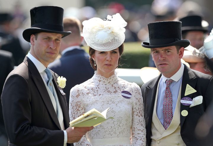 The Duke and Duchess of Cambridge and James Meades in the Parade Ring before the start of the Kings Stand Stakes during day one of Royal Ascot at Ascot Racecourse.