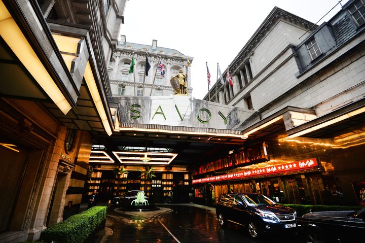 The plush Savoy Hotel in London where a Tory fundraiser was held