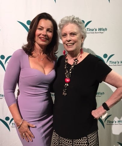 Fran Drescher, looking young and glamorous, and me.