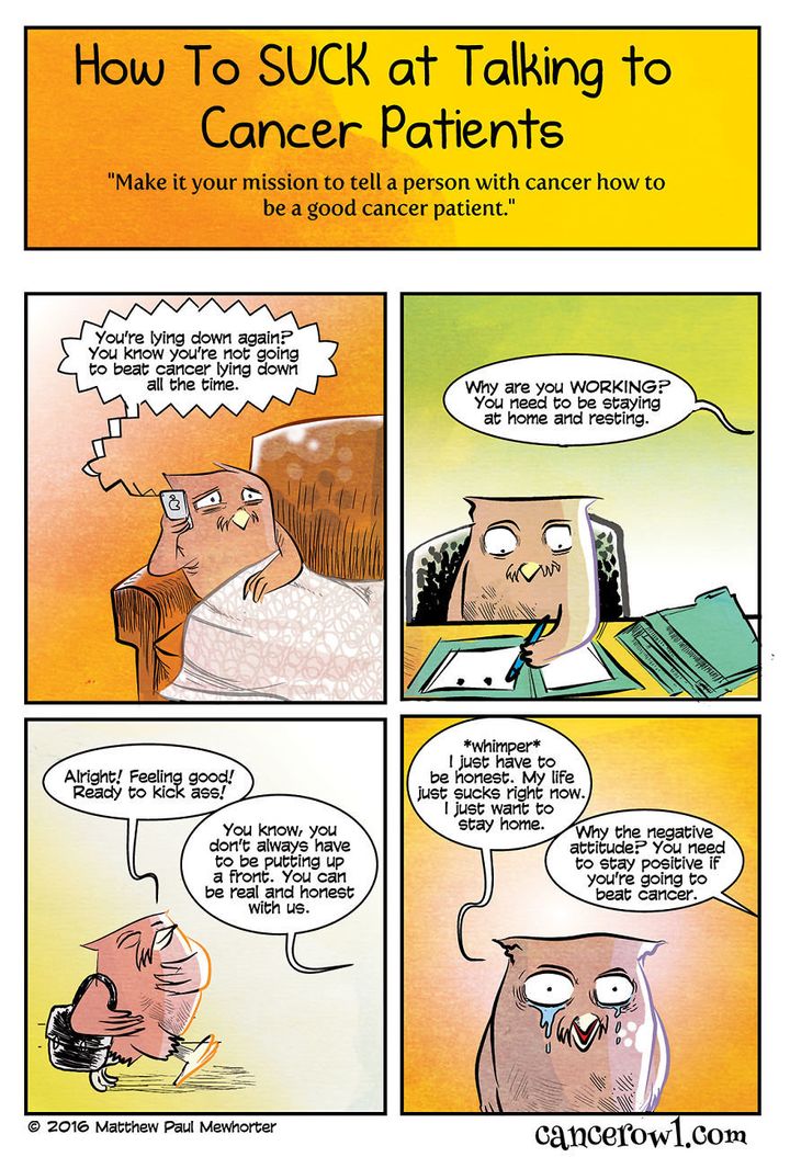What Not To Say To Someone With Cancer In One Comic Huffpost 