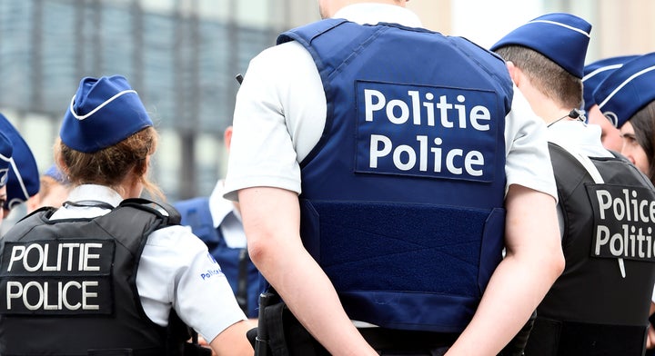 Belgian police officers patrol the area around the headquarters of different European institutions in Brussels, Belgium May 24, 2017