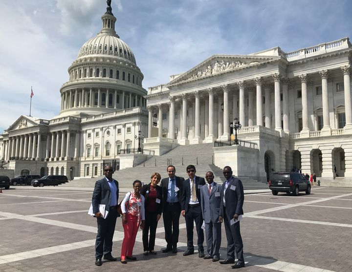 Former refugees living in Texas visit the Capitol as part of the 2017 Migrant and Refugee Leadership Academy through Lutheran Immigration and Refugee Service.