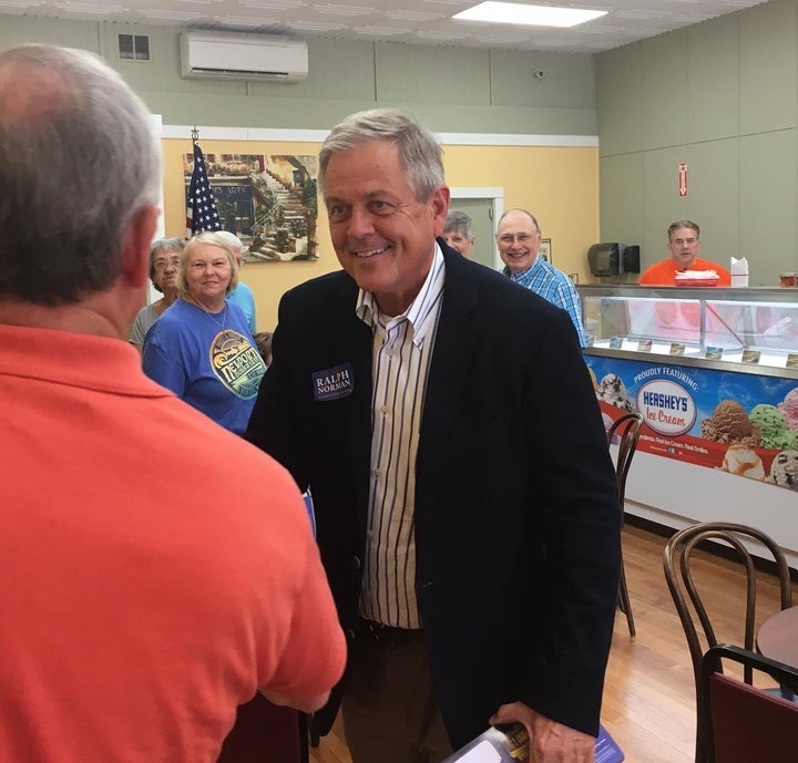 Republican Ralph Norman, right, campaigns in South Carolina's 5th District.