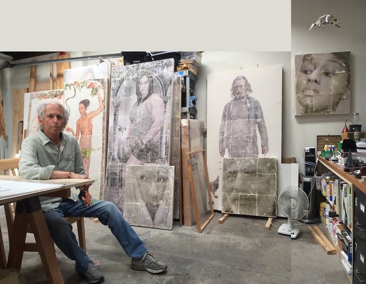 <p>Artist Lawrence Levy in his studio. </p>