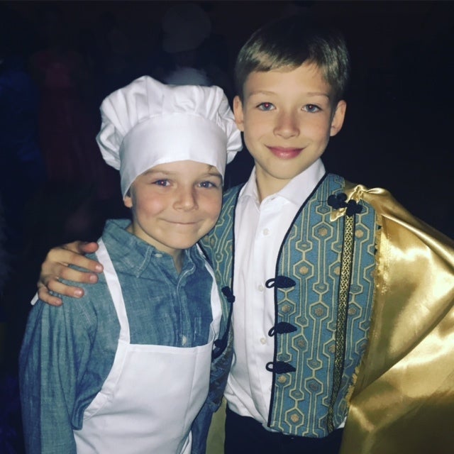 Zakary Risinger and Kyd Kalin at their school production of Into the Woods Jr. 