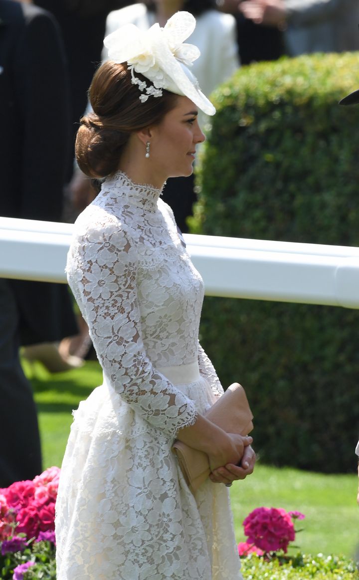 Catherine, Duchess of Cambridge attends the first day off Royal Ascot 2017 at Ascot Racecourse on 20 June 2017 in Ascot, England.