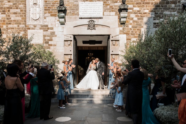 Victoria Swarovski's Wedding Dress Weighed 7st 3lbs And Was Covered In 500,000  Crystals