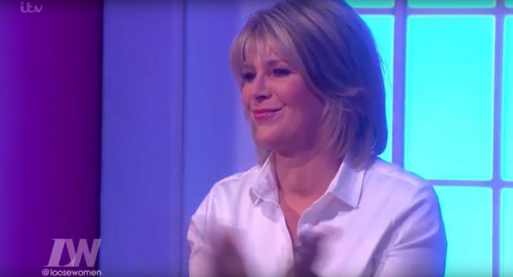 The presenter couldn't hide her smirk