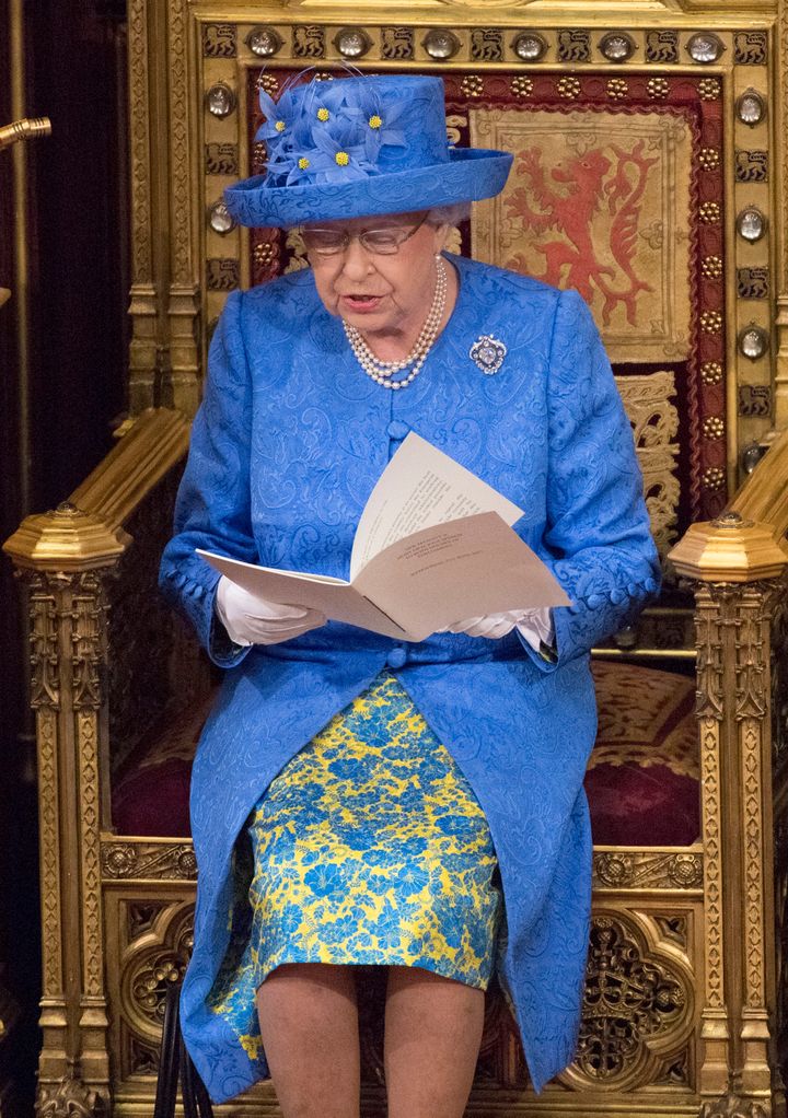 The Queen reads out 'her' speech