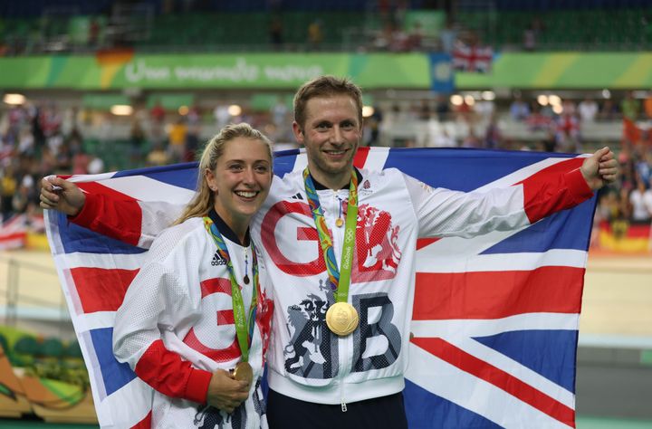 Laura and Jason Kenny at the Rio 2016 Olympics.