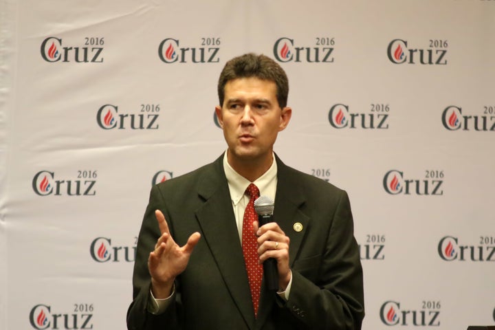 Alabama Secretary of State John Merrill at a 2015 rally for then-presidential candidate Ted Cruz.