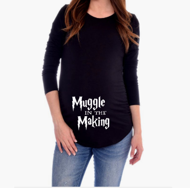 Muggle in The Making-Ladies Maternity Tank 