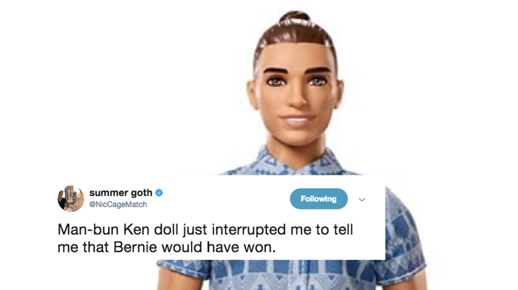 Twitter Is Having A Field Day With The New Man Bun Ken Doll