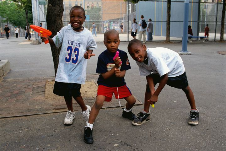 black kids playing together