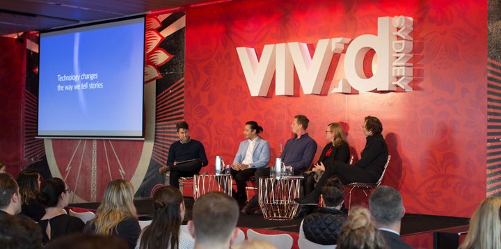 Tash Tan of Sydney’s S1T2 moderates a panel on Imagining an Interactive Brand at Vivid Sydney. 