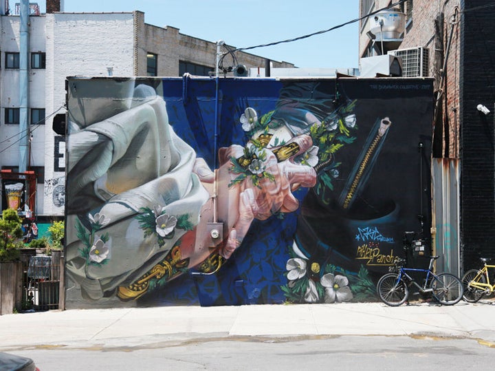 Case Maclaim and Pixel Pancho updated their collaboration for this year’s edition of The Bushwick Collective Block Party. (p