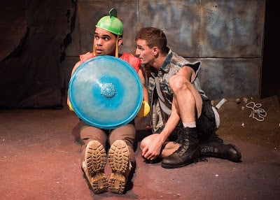 <p>Ed Berkeley and JD Scalzo in a scene from <strong><em>warplay</em></strong></p>