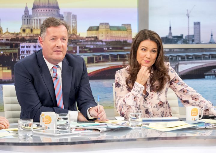Piers Morgan hosts 'Good Morning Britain' with Susanna Reid