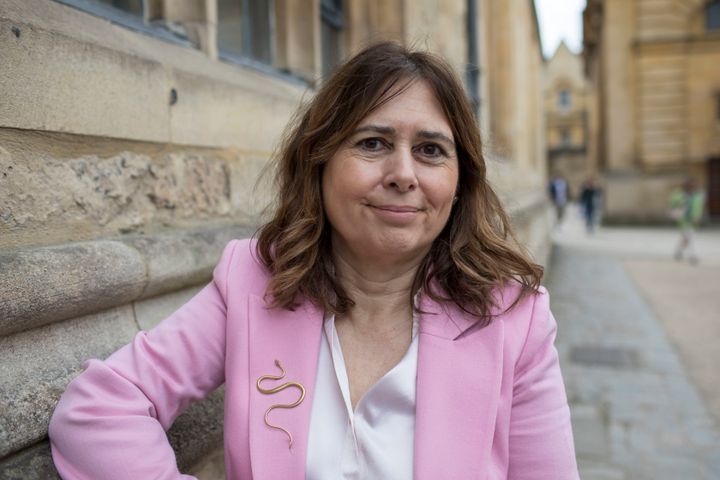 Alexandra Shulman, novelist and editor in chief of British Vogue, at the FT Weekend Oxford Literary Festival on 1 April 2017.