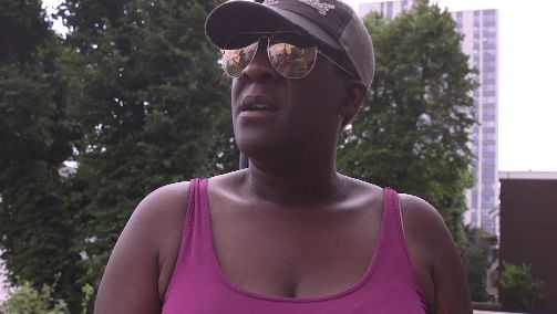Chantal Peters has lived in the block for 22 years and says she doesn't feel safe 