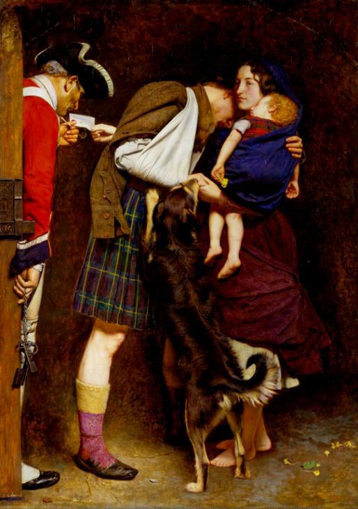 Sir John Everett Millais, The Order of Release, 1852-53, oil on canvas, 150 x 121cm. Tate Collection.