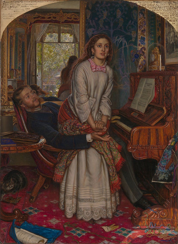 William Holman Hunt, The Awakening Conscience, 1853, oil on canvas, 76 x 56cm. Tate Collection.