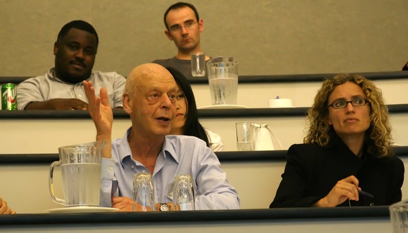 Economist William Baumol presenting his views at a conference in 2005.