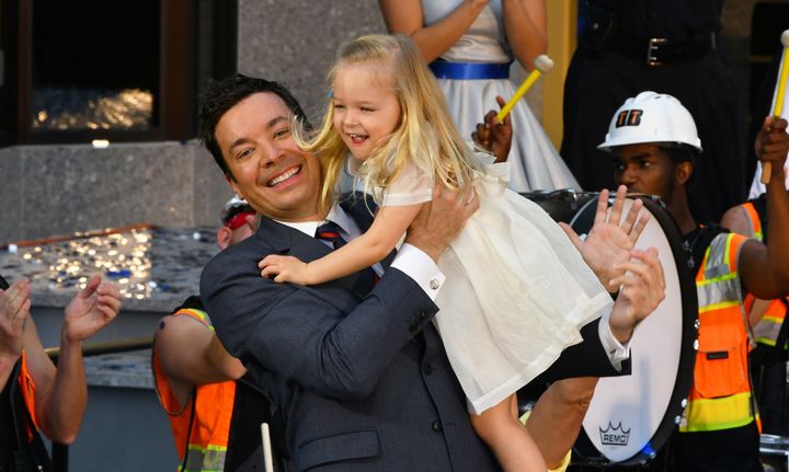 Fallon and his wife have two daughters. 
