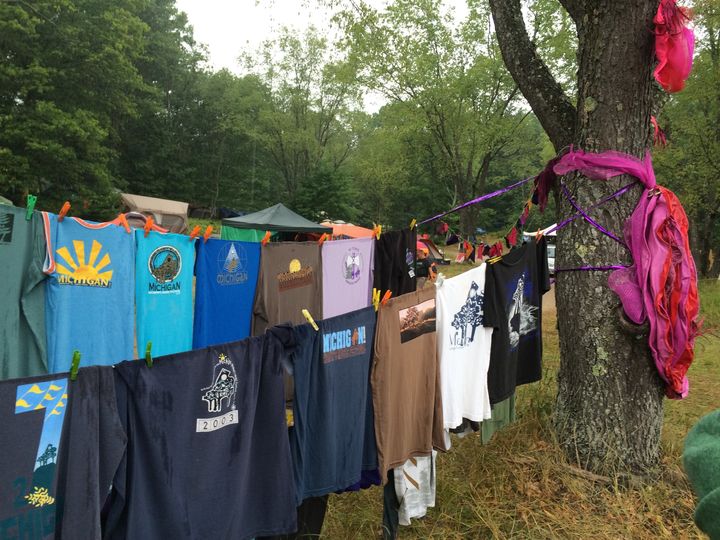 <p>T-shirts at the Michigan Womyn’s Music Festival 2015.</p>