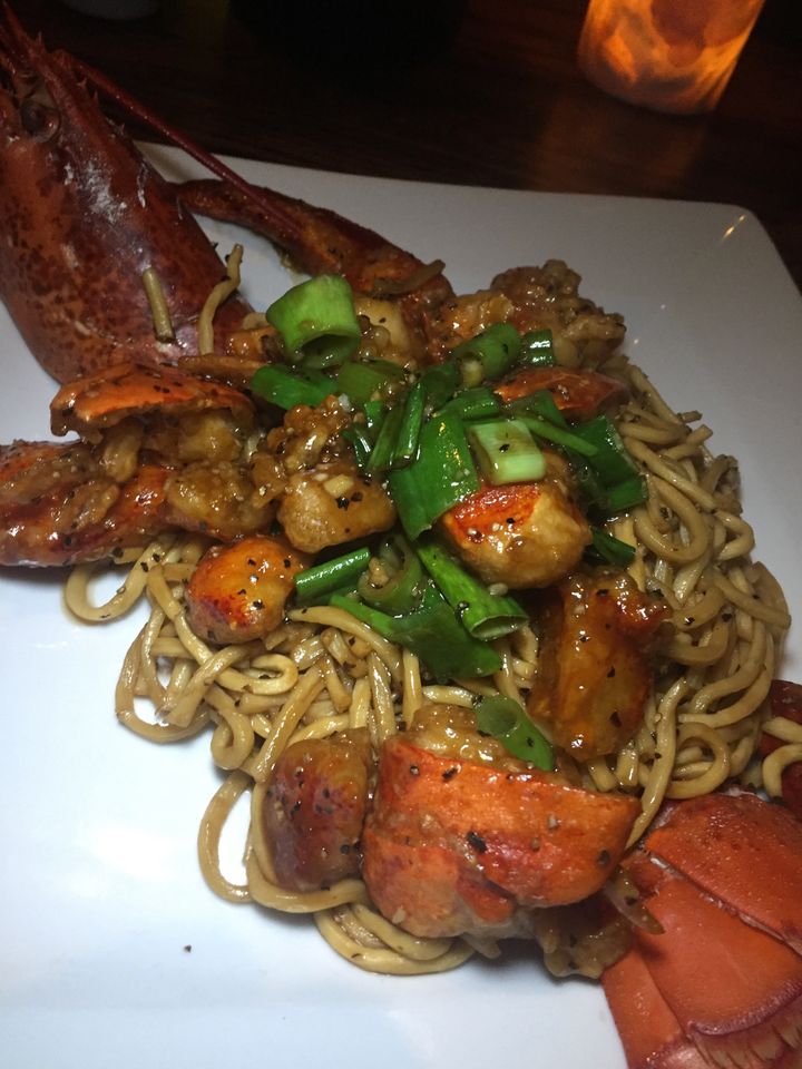 Drunken Pad Thai noodles with lobster at TAO Los Angeles