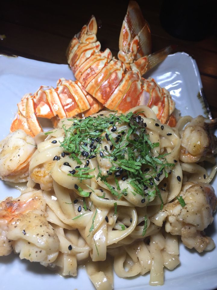 Lobster noodles at Katana