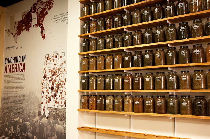 Equal Justice Initiative's Community Remembrance Project is part of a campaign to recognize victims of lynching by collecting soil from lynching sites and building a lasting and more visible memory of the horrors of racial injustice. Jars of collected soil will be part of a permanent memorial exhibit. 