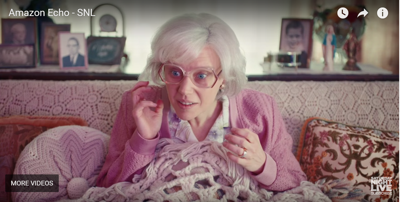 For entertainment purposes, watch SNL spoof an Alexa for the elderly.