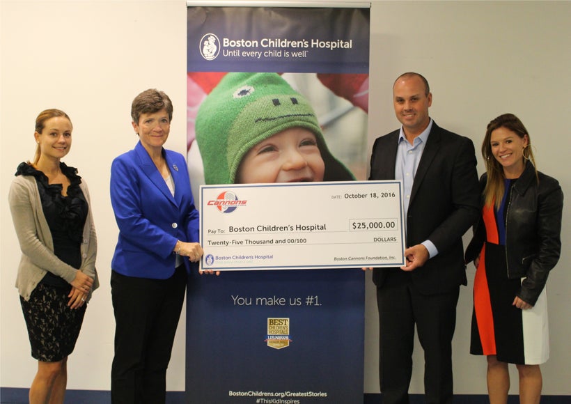 Far Right: Ian Frenette, President of the Boston Cannons and Sara Berry, VP of Corporate Partnerships and Marketing
