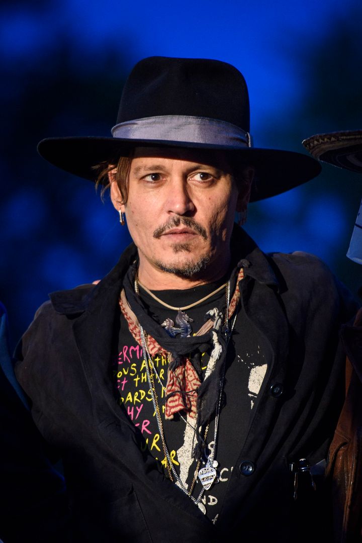 Johnny Depp made an appearance at Glastonbury
